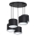 Hanglamp aan een koord ARDEN 5xE27/60W/230V zwart/wit