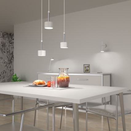 Hanglamp aan een koord ARENA 3xGX53/11W/230V wit/glanzend chroom