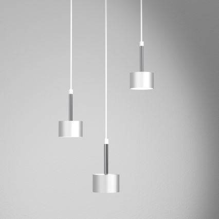 Hanglamp aan een koord ARENA 3xGX53/11W/230V wit/glanzend chroom