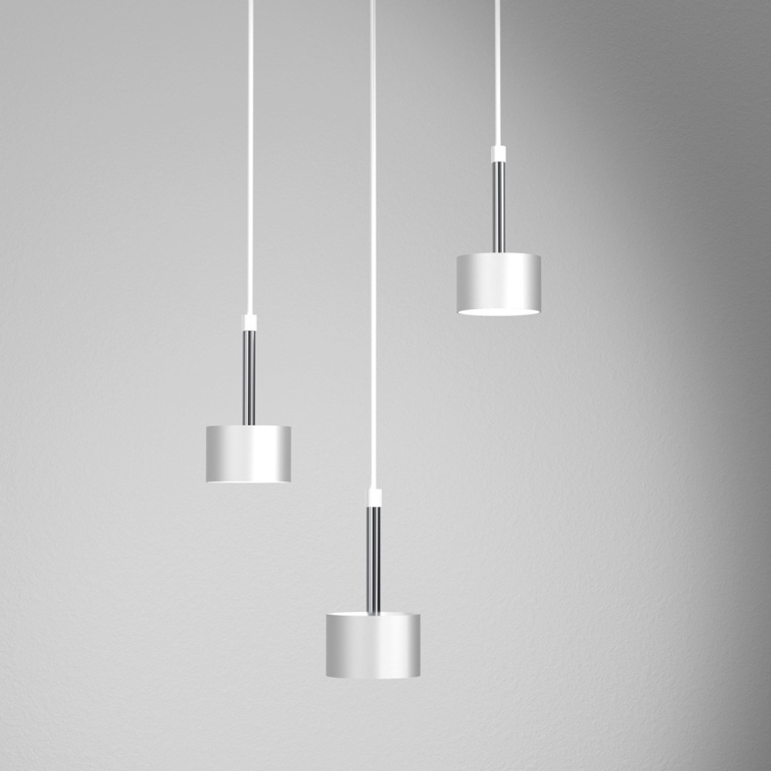 Hanglamp aan een koord ARENA 3xGX53/11W/230V wit/glanzend chroom