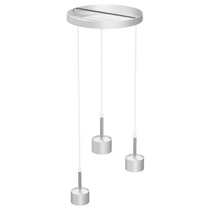 Hanglamp aan een koord ARENA 3xGX53/11W/230V wit/glanzend chroom