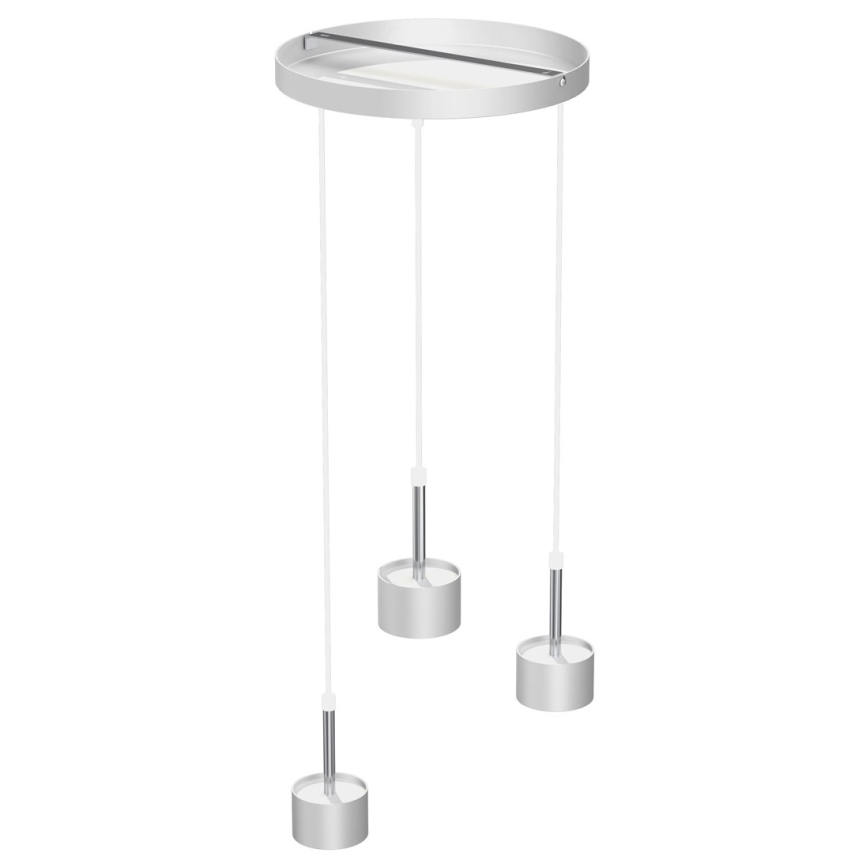 Hanglamp aan een koord ARENA 3xGX53/11W/230V wit/glanzend chroom
