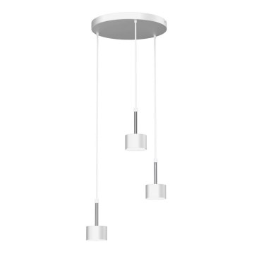 Hanglamp aan een koord ARENA 3xGX53/11W/230V wit/glanzend chroom