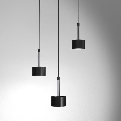 Hanglamp aan een koord ARENA 3xGX53/11W/230V zwart/glanzend chroom