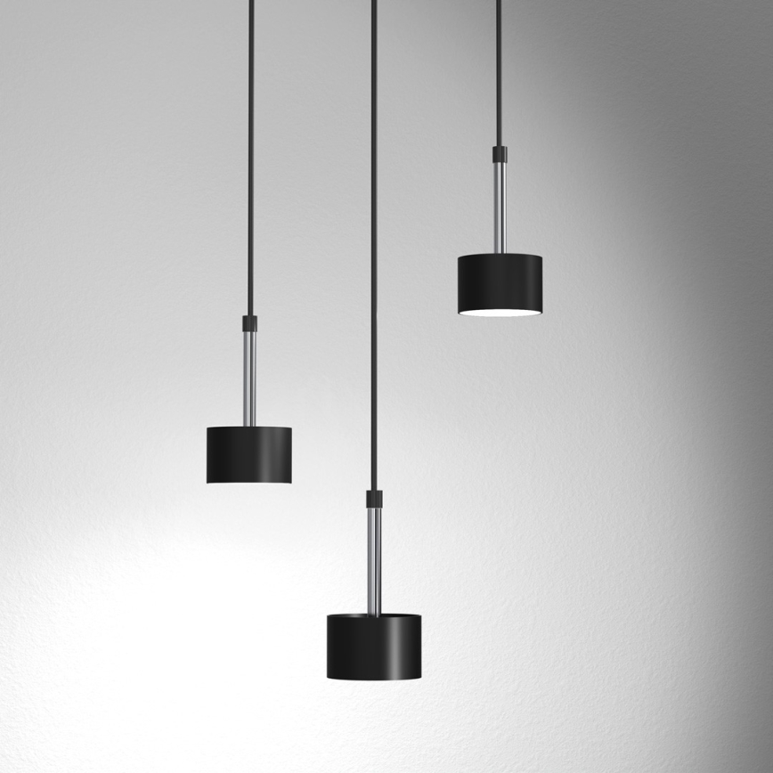 Hanglamp aan een koord ARENA 3xGX53/11W/230V zwart/glanzend chroom