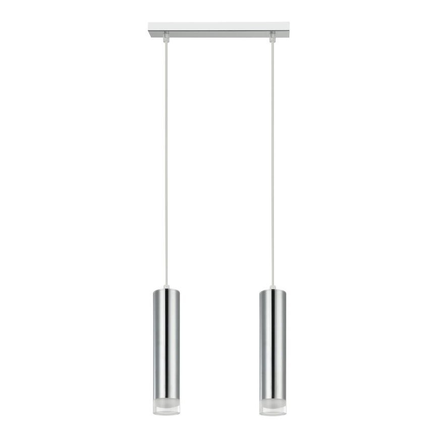 Hanglamp aan een koord ARMIN 2xGU10/10W/230V glanzend chroom