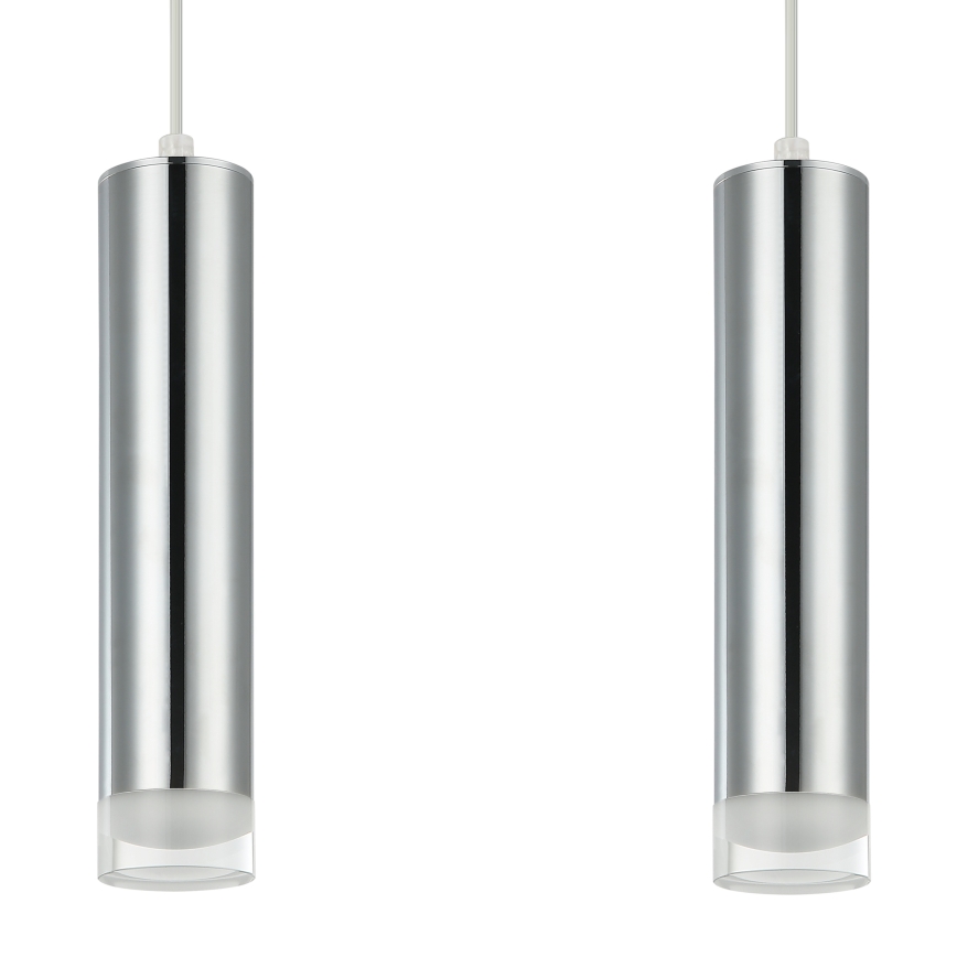 Hanglamp aan een koord ARMIN 2xGU10/10W/230V glanzend chroom