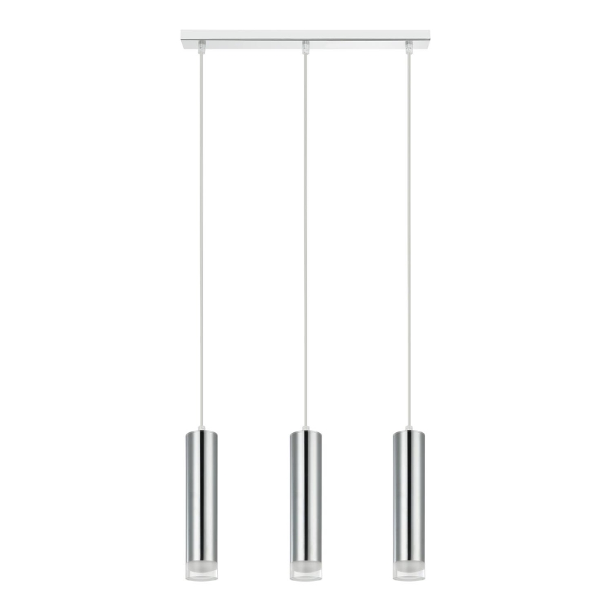 Hanglamp aan een koord ARMIN 3xGU10/10W/230V glanzend chroom