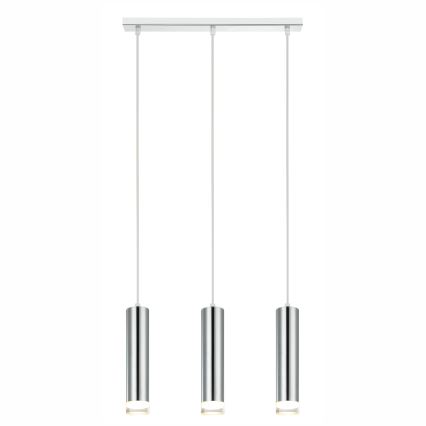 Hanglamp aan een koord ARMIN 3xGU10/10W/230V glanzend chroom