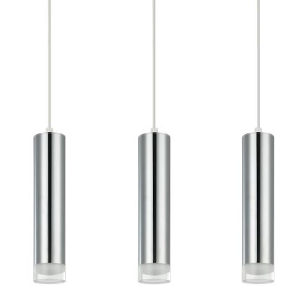 Hanglamp aan een koord ARMIN 3xGU10/10W/230V glanzend chroom