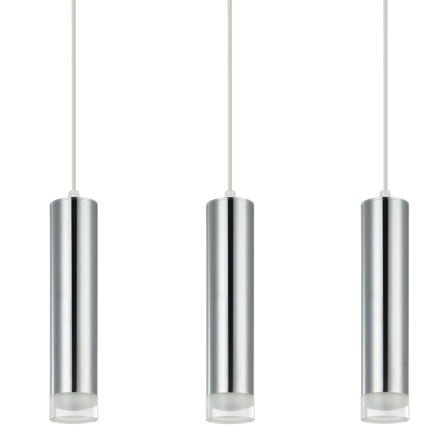 Hanglamp aan een koord ARMIN 3xGU10/10W/230V glanzend chroom
