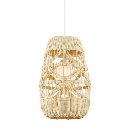 Hanglamp aan een koord ARONA 1xG9/9W/230V diameter 25 cm rotan/beige