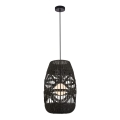 Hanglamp aan een koord ARONA 1xG9/9W/230V diameter 25 cm rotan/zwart