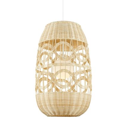 Hanglamp aan een koord ARONA 1xG9/9W/230V diameter 40 cm rotan/beige