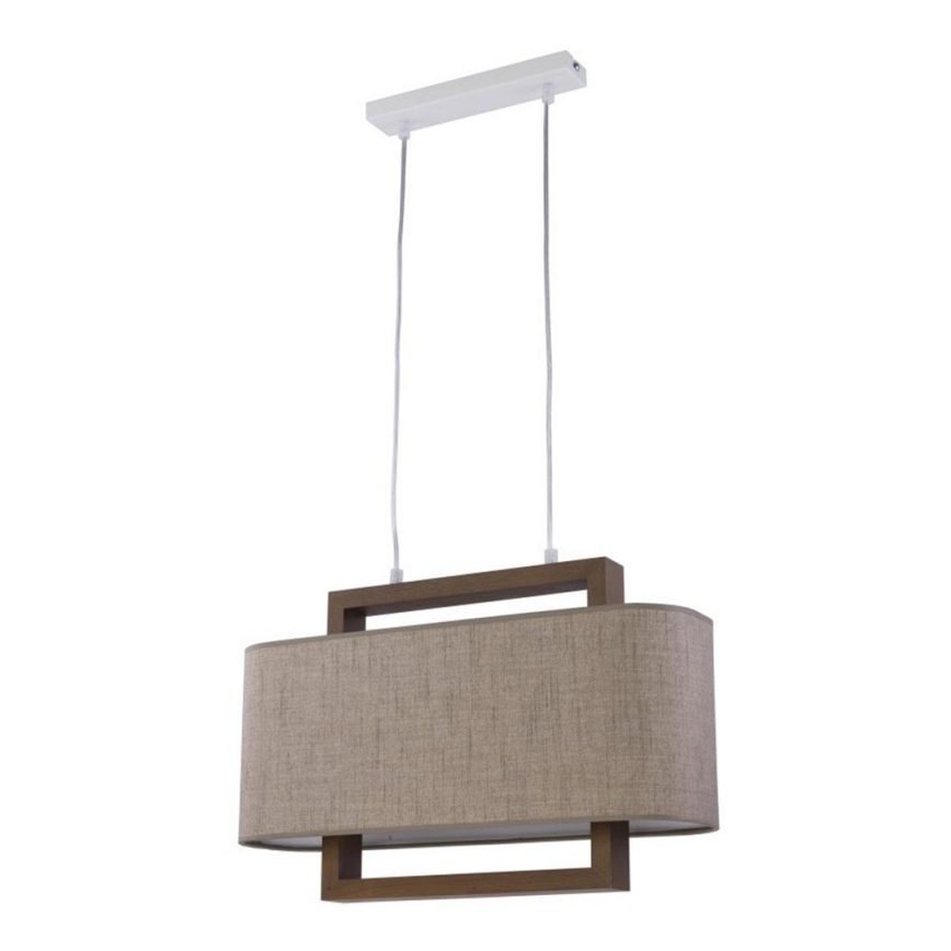 Hanglamp aan een koord ARTEMIDA 1xE27/60W/230V beige/bruin