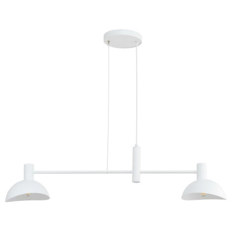 Hanglamp aan een koord ARTIS 2xE14/40W/230V wit