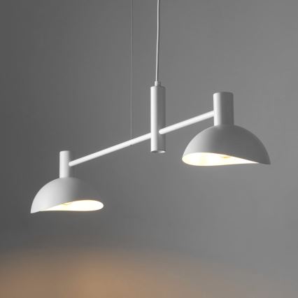 Hanglamp aan een koord ARTIS 2xE14/40W/230V wit