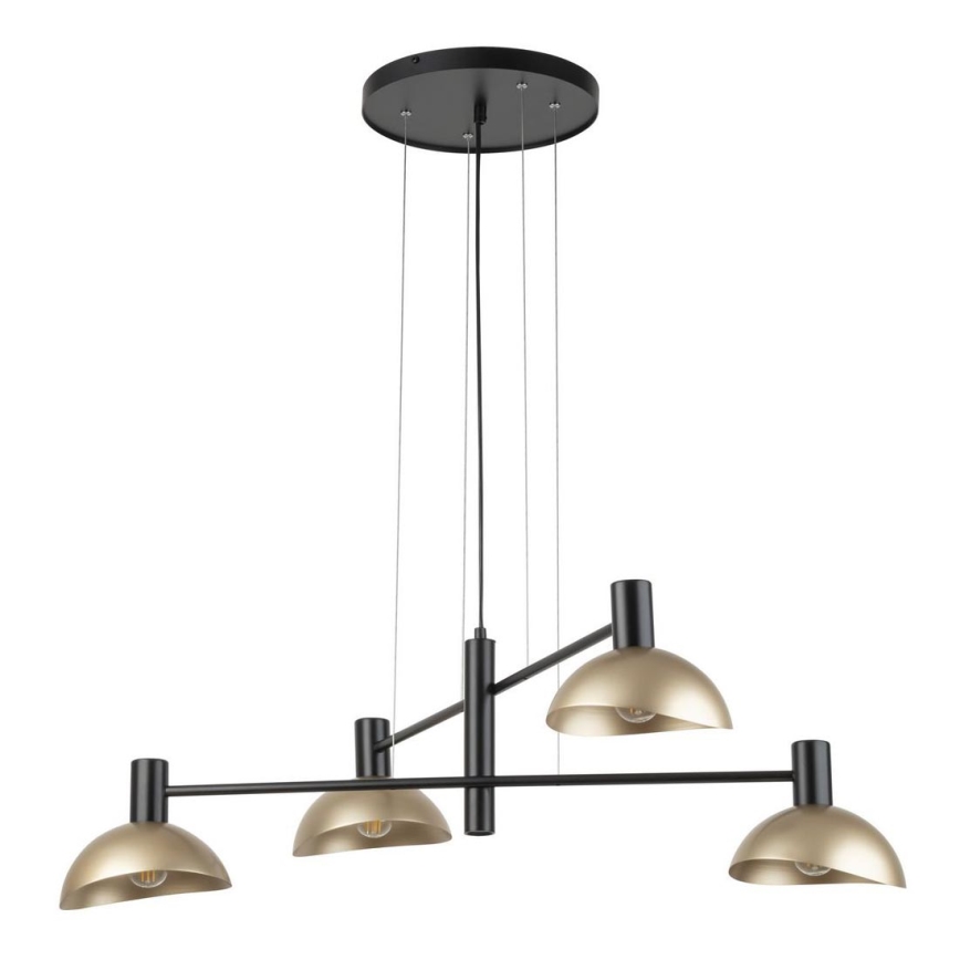 Hanglamp aan een koord ARTIS 4xE14/40W/230V zwart/goud