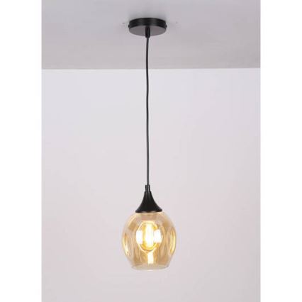 Hanglamp aan een koord ASPA 1xE27/40W/230V zwart