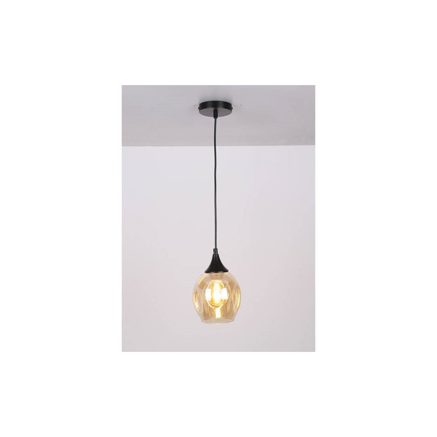 Hanglamp aan een koord ASPA 1xE27/40W/230V zwart