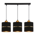 Hanglamp aan een koord ASSAM 3xE27/60W/230V zwart