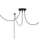 Hanglamp aan een koord ASSAM 3xE27/60W/230V zwart