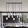 Hanglamp aan een koord ASTRAL 9xE14/10W/230V zwart/gerookt
