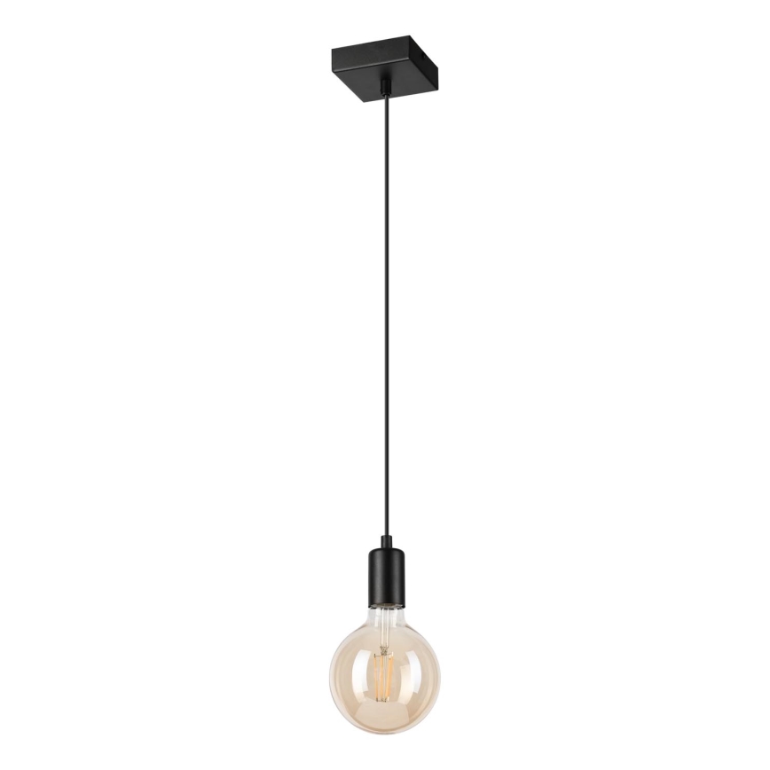 Hanglamp aan een koord ASTRID 1xE27/60W/230V mat zwart