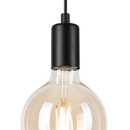 Hanglamp aan een koord ASTRID 1xE27/60W/230V mat zwart