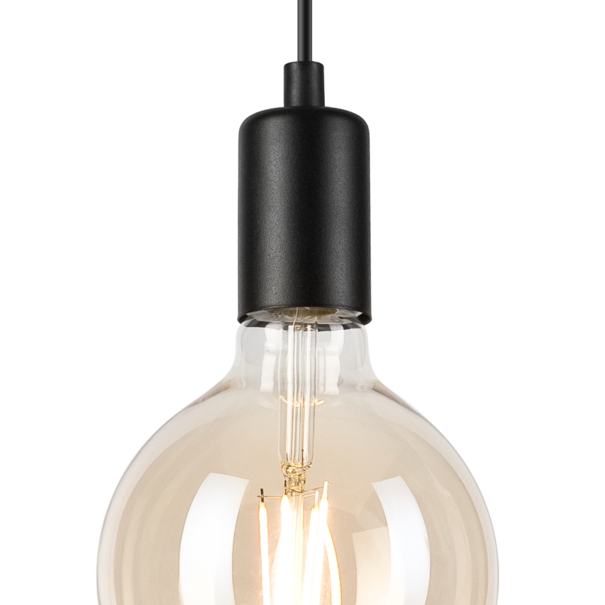Hanglamp aan een koord ASTRID 1xE27/60W/230V mat zwart