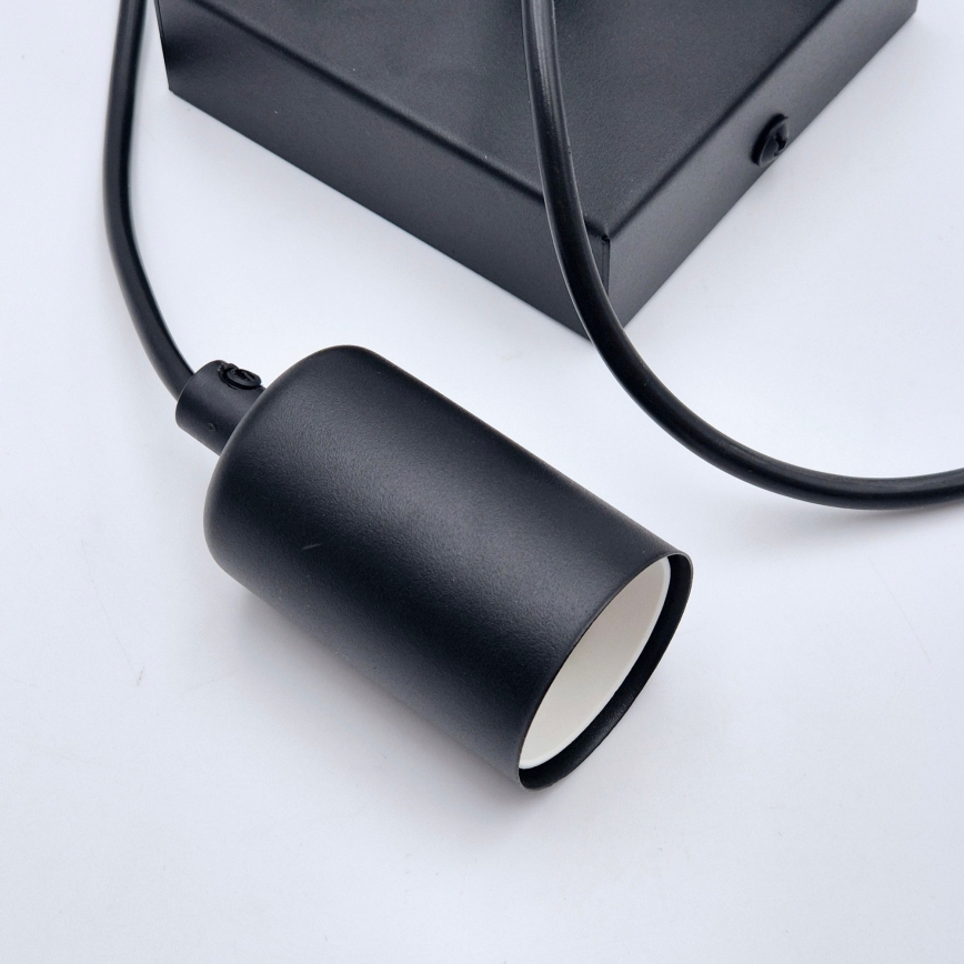 Hanglamp aan een koord ASTRID 1xE27/60W/230V mat zwart