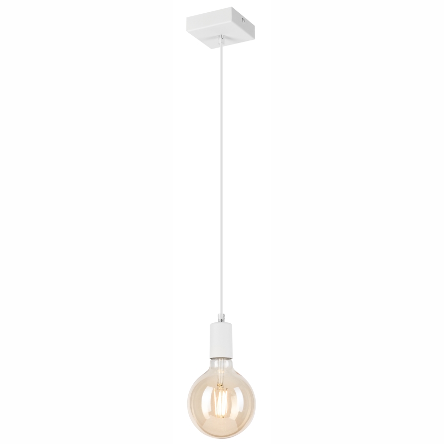 Hanglamp aan een koord ASTRID 1xE27/60W/230V wit