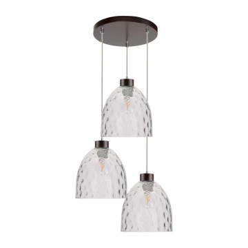 Hanglamp aan een koord AURA 3xE27/60W/230V beuken