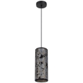 Hanglamp aan een koord AVALO 1xE27/60W/230V grijs/zwart