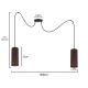 Hanglamp aan een koord AVALO 2xE27/60W/230V bruin