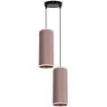 Hanglamp aan een koord AVALO 2xE27/60W/230V diameter 20 cm roze