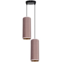 Hanglamp aan een koord AVALO 2xE27/60W/230V diameter 20 cm roze