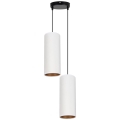 Hanglamp aan een koord AVALO 2xE27/60W/230V diameter 20 cm wit