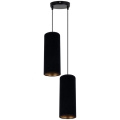 Hanglamp aan een koord AVALO 2xE27/60W/230V diameter 20 cm zwart