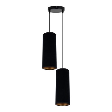 Hanglamp aan een koord AVALO 2xE27/60W/230V diameter 20 cm zwart