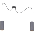 Hanglamp aan een koord AVALO 2xE27/60W/230V grijs