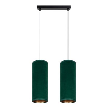 Hanglamp aan een koord AVALO 2xE27/60W/230V groen