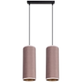 Hanglamp aan een koord AVALO 2xE27/60W/230V roze