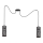 Hanglamp aan een koord AVALO 2xE27/60W/230V spin grijs/zwart