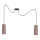 Hanglamp aan een koord AVALO 2xE27/60W/230V spin roze/koper
