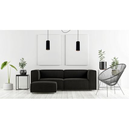 Hanglamp aan een koord AVALO 2xE27/60W/230V spin zwart