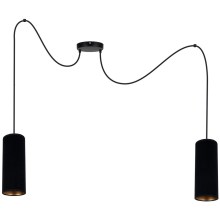 Hanglamp aan een koord AVALO 2xE27/60W/230V zwart