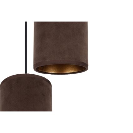 Hanglamp aan een koord AVALO 3xE27/60W/230V diameter 35 cm bruin