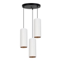 Hanglamp aan een koord AVALO 3xE27/60W/230V diameter 35 cm wit