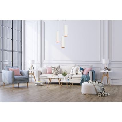Hanglamp aan een koord AVALO 3xE27/60W/230V diameter 35 cm wit